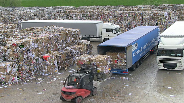 MS TD废纸储存场造纸厂/维纳，下萨克森，德国视频下载
