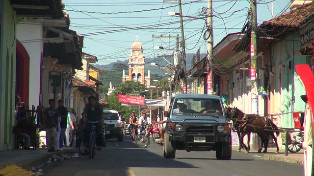 格拉纳达尼加拉瓜街景视频素材