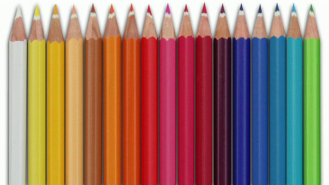 彩色铅笔动画-垂直循环(带Alpha)视频下载