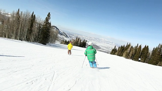 MS POV家庭滑雪跑道/公园城，犹他州，美国视频素材