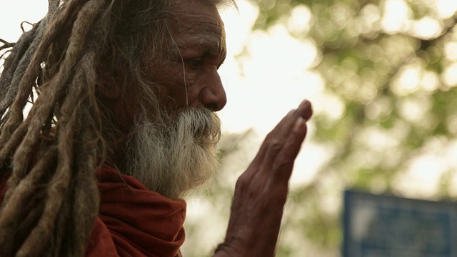 侧面的圣人崇拜，瑞诗凯诗，北阿坎德邦，印度视频下载