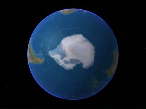 冈瓦纳大陆动画。大陆从现在的位置移动到被认为已经存在了2亿年的位置，直到冈瓦纳大陆覆盖了南半球。视频下载