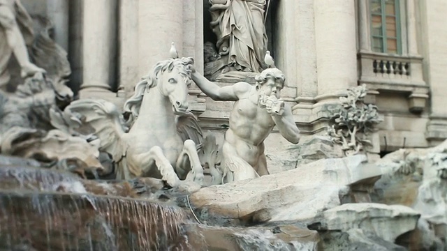 罗马特莱维喷泉的录像视频素材