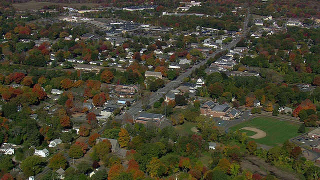 美国康涅狄格州老塞布鲁克市与倒下的树拍摄视频素材