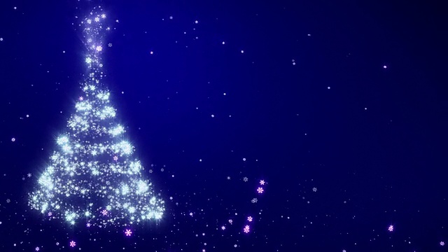 圣诞背景与明亮的雪。副本的空间。Loopable。蓝色的。视频下载