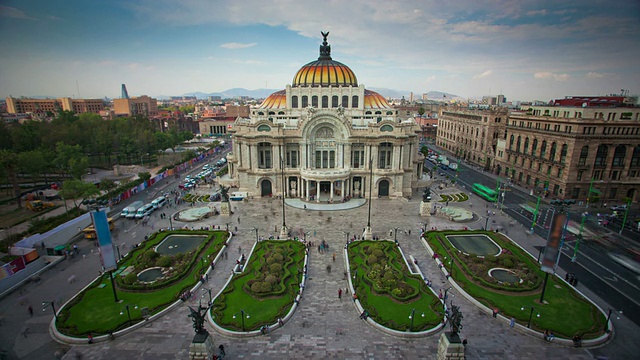 时间流逝:墨西哥城，贝拉斯阿尔特宫视频下载