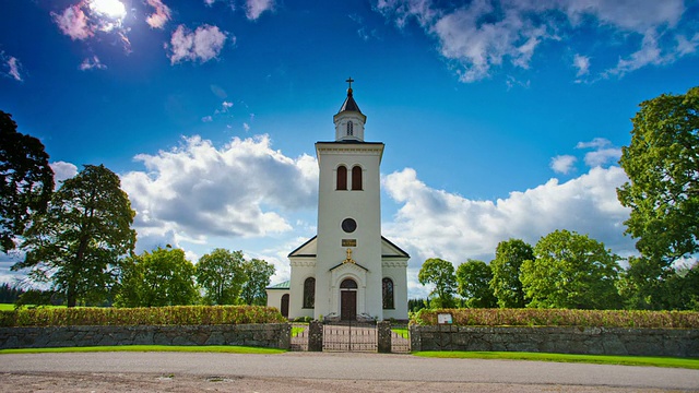 时间流逝:瑞典的乡村教堂视频下载