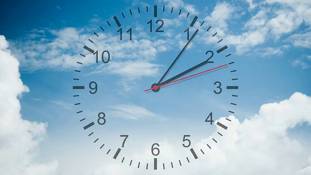 运行时钟与cloudscape视频素材