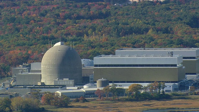 美国新罕布什尔州核电站的MS AERIAL TS视图视频下载