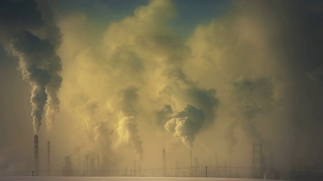 炼油厂排放温室气体视频下载