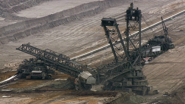 露天棕煤矿视频素材