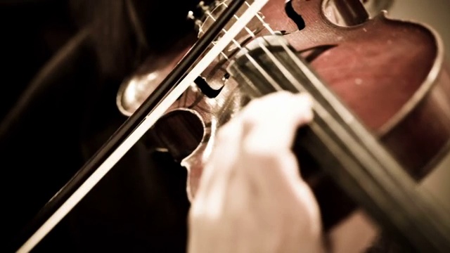 在交响乐团里拉小提琴的女人视频下载