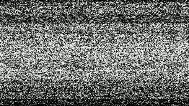 无信号:黑白电视噪音。视频素材