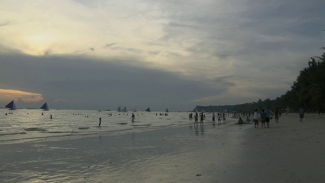 封锁射击海滩长滩阿克兰菲律宾视频下载