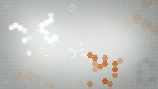 浅六角形背景环-浅灰色橙色(高清)视频素材