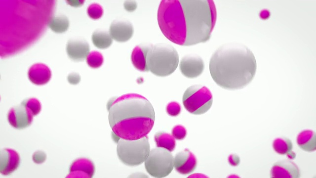Fun Flying Balls Animation - Pink(全高清)视频素材