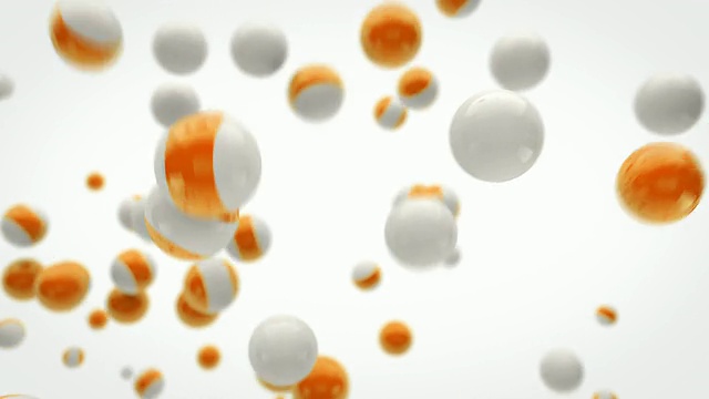 有趣的飞行球动画-橙色(全高清)视频素材