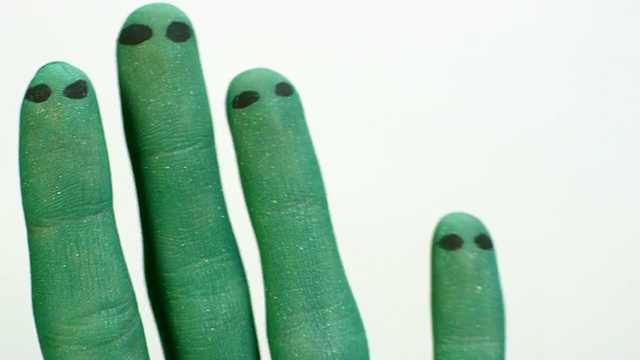 外星人的手指概念视频素材