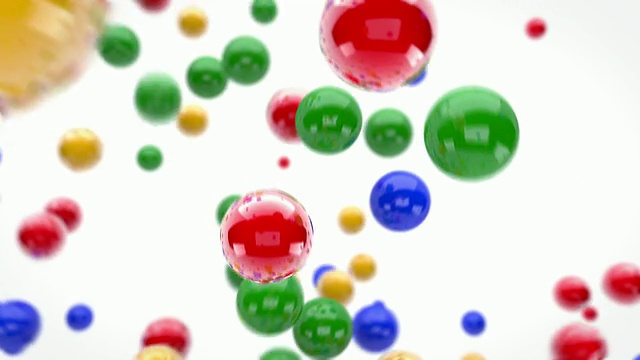 有趣的飞行球动画-彩色(全高清)视频素材