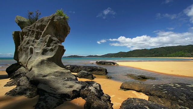 新西兰亚伯塔斯曼海滩视频素材