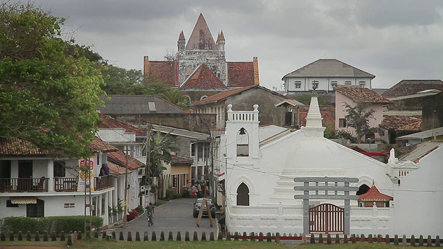 风景如画的历史小镇加勒堡/加勒，斯里兰卡南部省视频下载