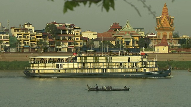 图为柬埔寨金边皇家宫殿视频下载