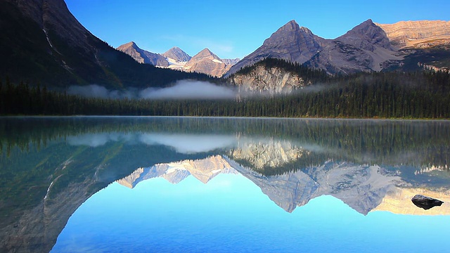湖面上群山的镜像视频素材