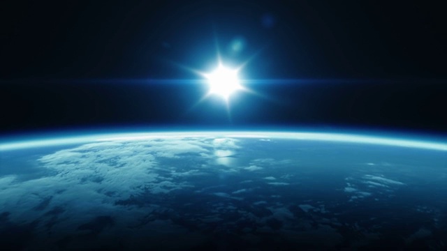 地球和太空中的日出视频下载