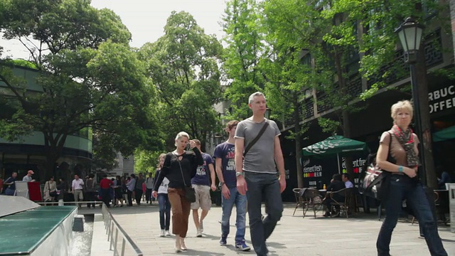 中国上海街头行人的照片视频素材