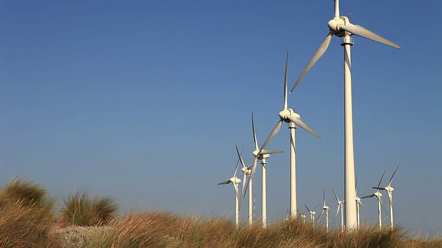 高清:风力涡轮机视频素材