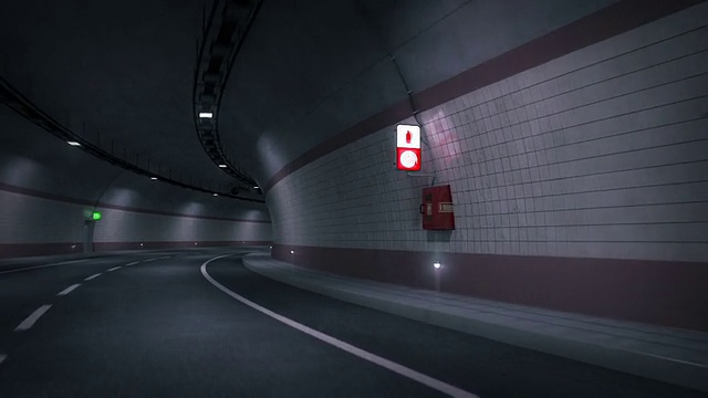 公路隧道。高清循环。视频素材