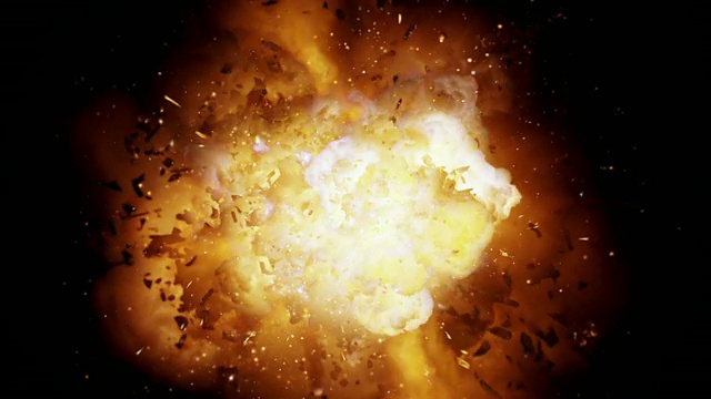 近景真实爆炸和爆炸+ Alpha视频素材