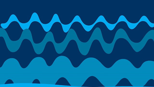 波浪:蓝色(循环)视频素材