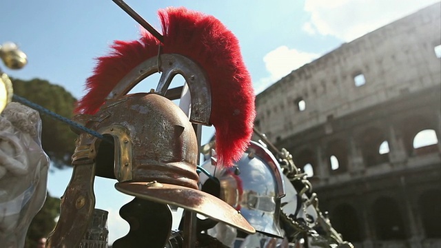 罗马百夫长士兵头盔和竞技场视频下载