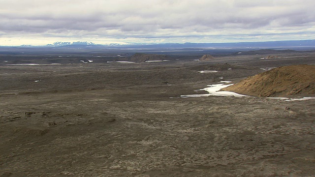熔岩平原/冰岛的WS鸟瞰图视频素材