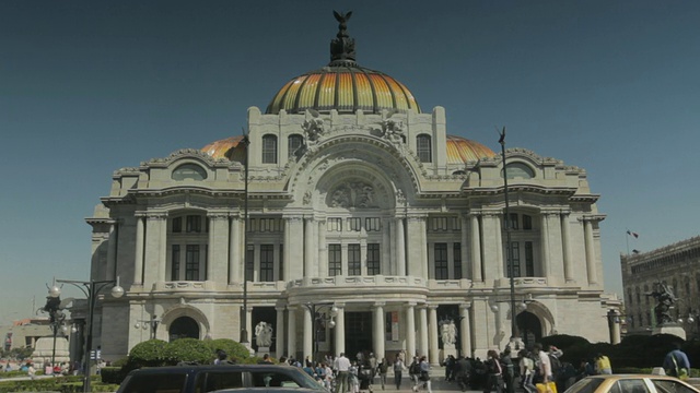 el Palacio de Bellas Artes的宽镜头视频素材