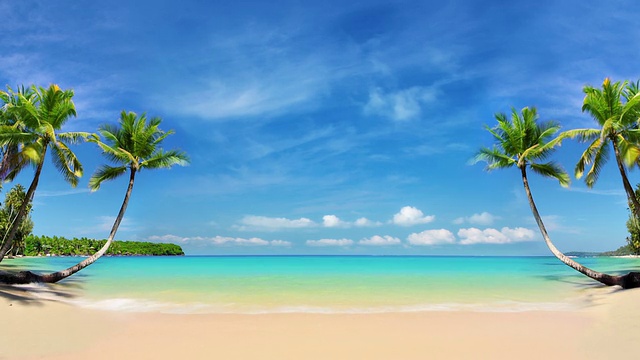 空tropial海滩。视频下载