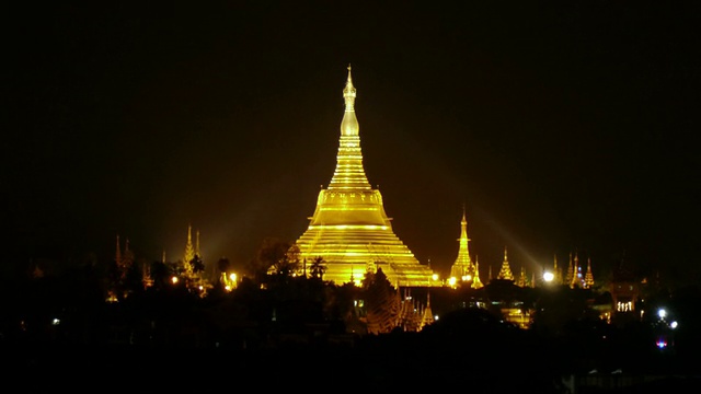 缅甸仰光大金塔视频素材
