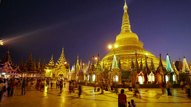缅甸仰光的大金塔视频素材