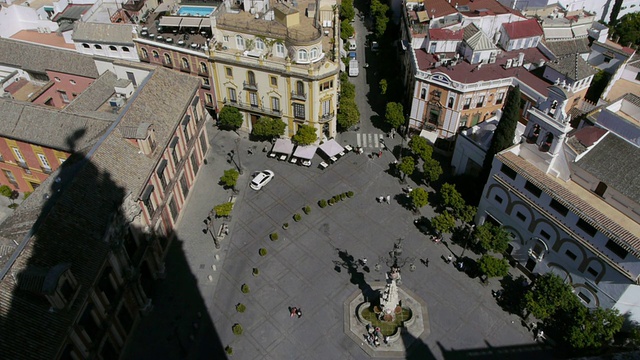西班牙塞维利亚广场的航拍图视频素材
