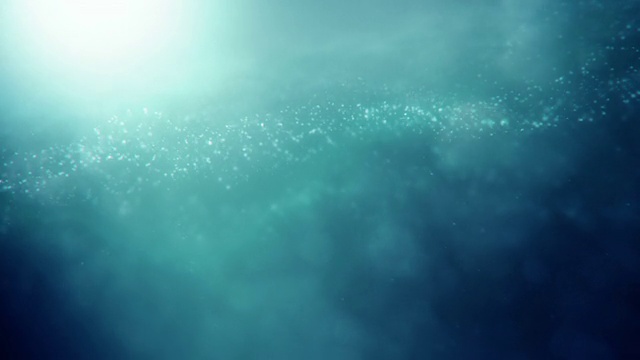 散焦蓝色粒子-可循环视频素材