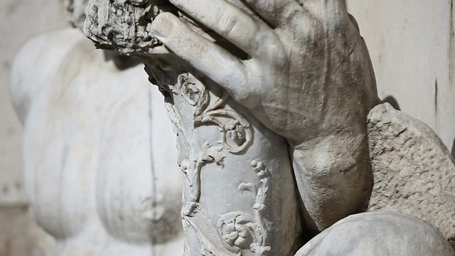 罗马Senatorio宫的台伯河神像视频下载