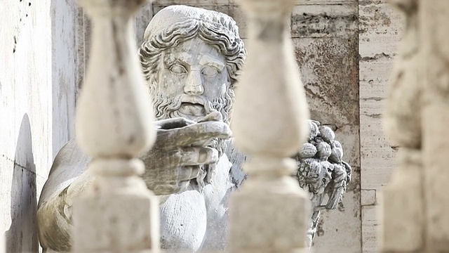 罗马Senatorio宫的尼罗河神像视频下载