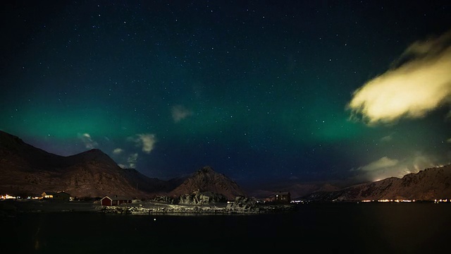 时间流逝:北极光视频素材