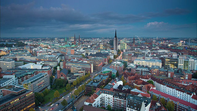 时间流逝:德国汉堡市视频素材