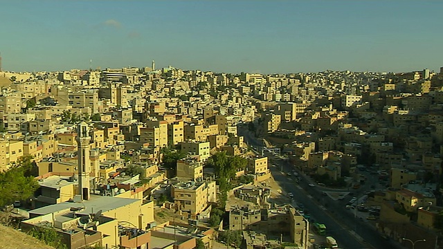 时光流逝城市拍摄约旦安曼省视频素材