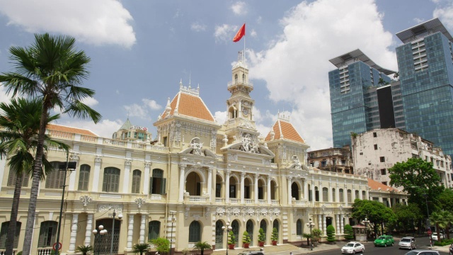西贡市政厅视频素材