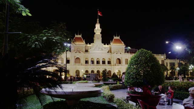 西贡市政厅傍晚时分视频素材