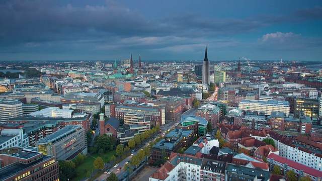 时间流逝:汉堡市视频素材