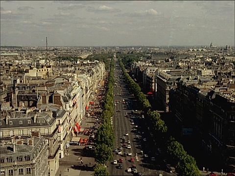 1960年的蒙太奇，巴黎的风景视频下载